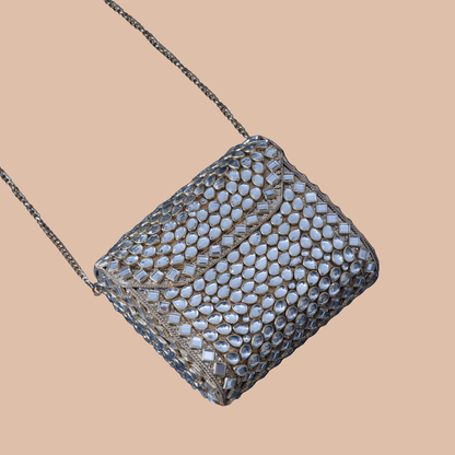 Kundan Royale  Clutch  - Mini Gold