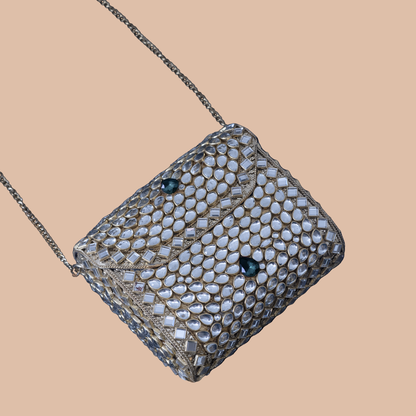 Kundan Royale  Clutch  - Mini Green