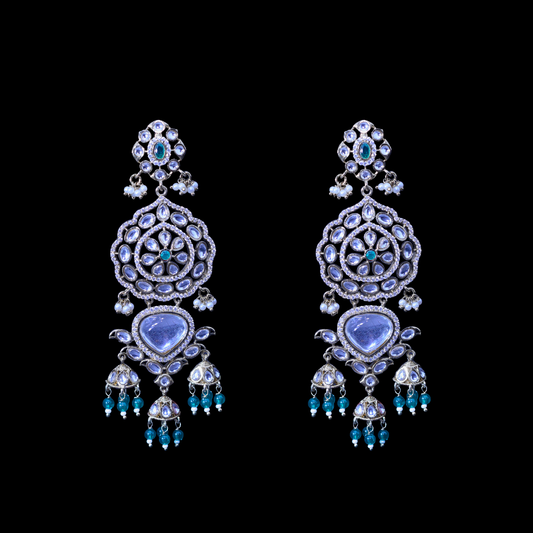 Zoya Statement Earrings - Green