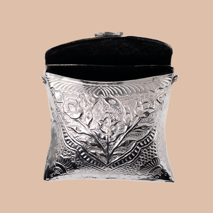 Noor Mahal Flap Bag - Silver