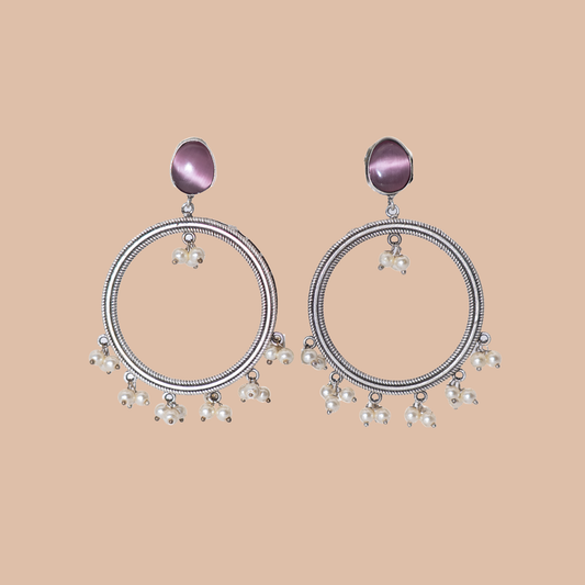 Lavender Isla Hoop Earrings