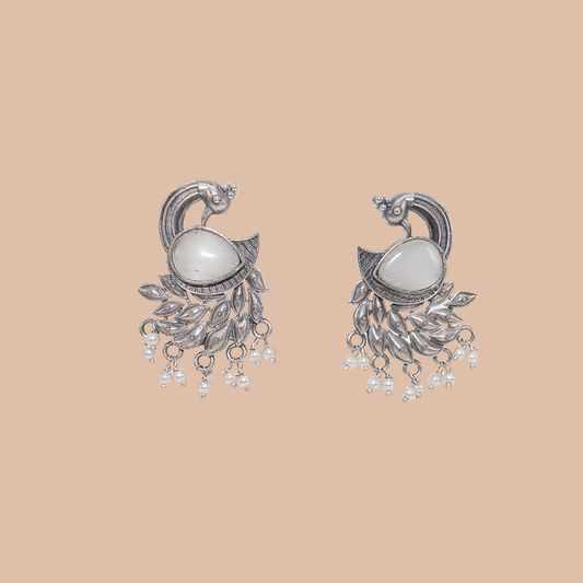 Moonlit Peacock Earrings