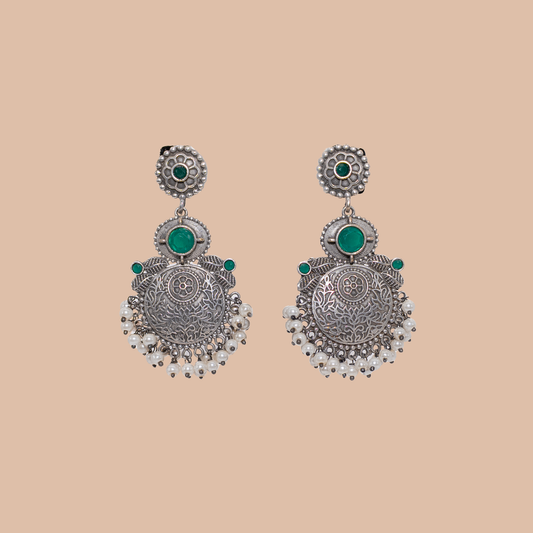 Emerald Moon Earrings