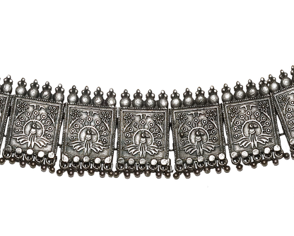 Vintage Peacock Temple Choker Necklace