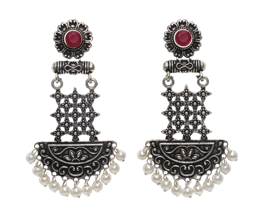 Regal Ruby Lattice Chandeliers