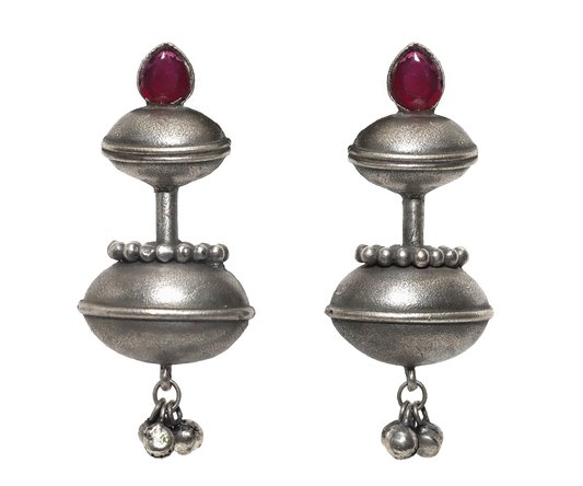 Crimson Orbit Drops Earrings