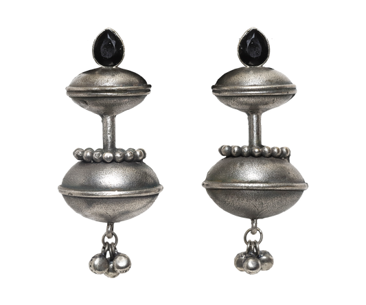 Noir Orbit Drop Earrings